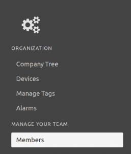 Configuration manage members button